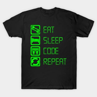 Eat sleep code repeat T-Shirt